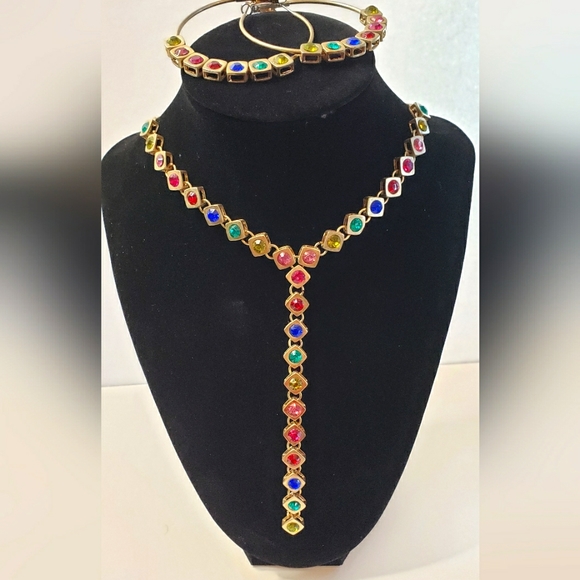 Carol Dauplaise Gold Tone Multicolor Stones Jewelry Set - Picture 2 of 11